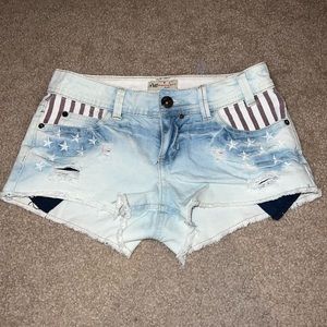 YMI American Flag Denim Shorts